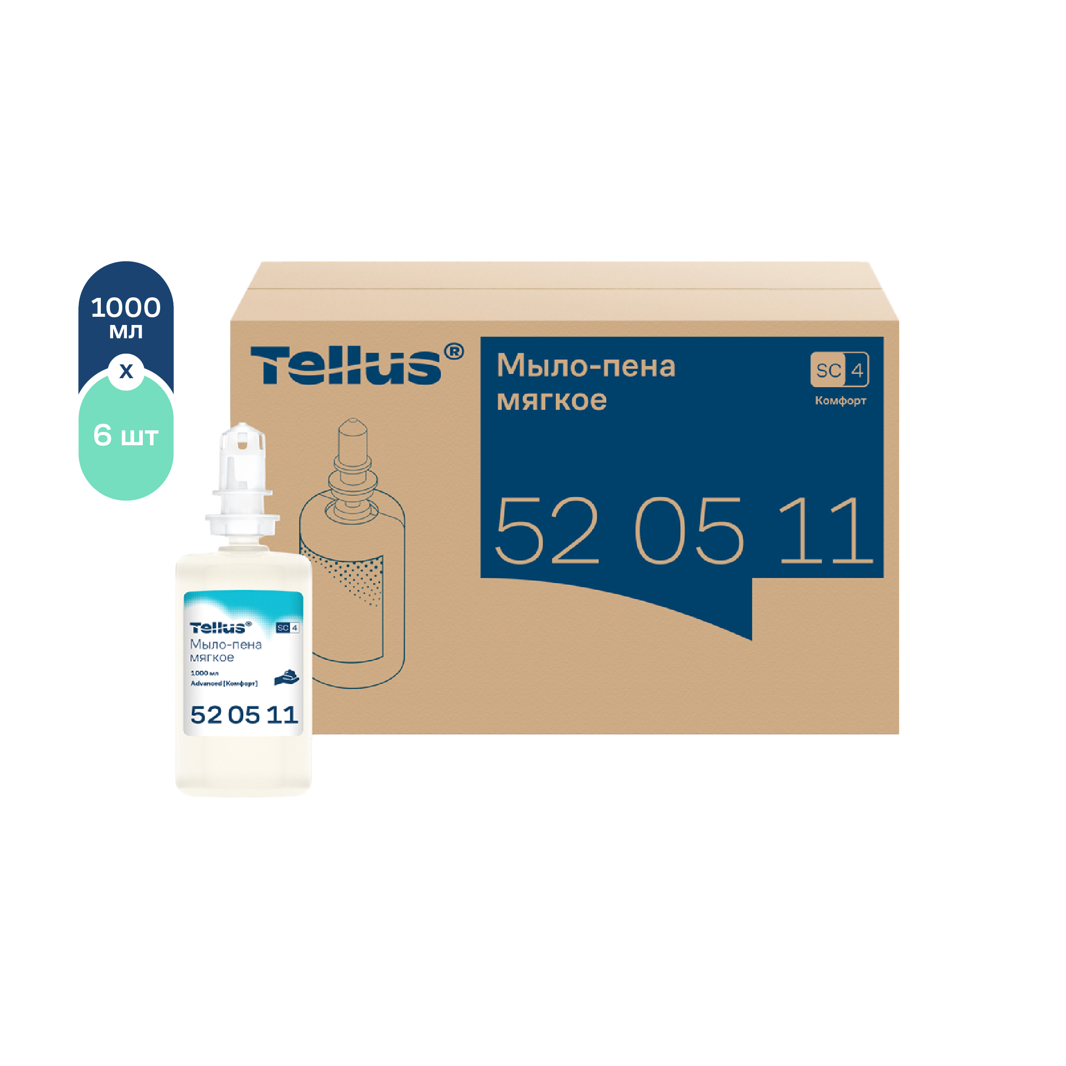 Tellus мыло-пена мягкое