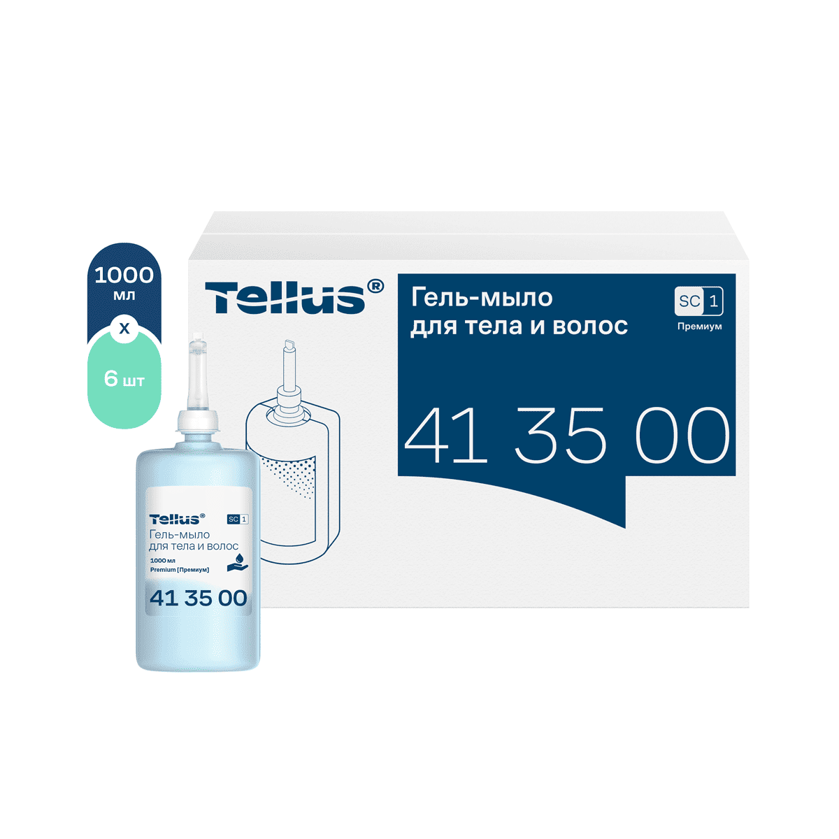Tellus гель-мыло для тела и волос