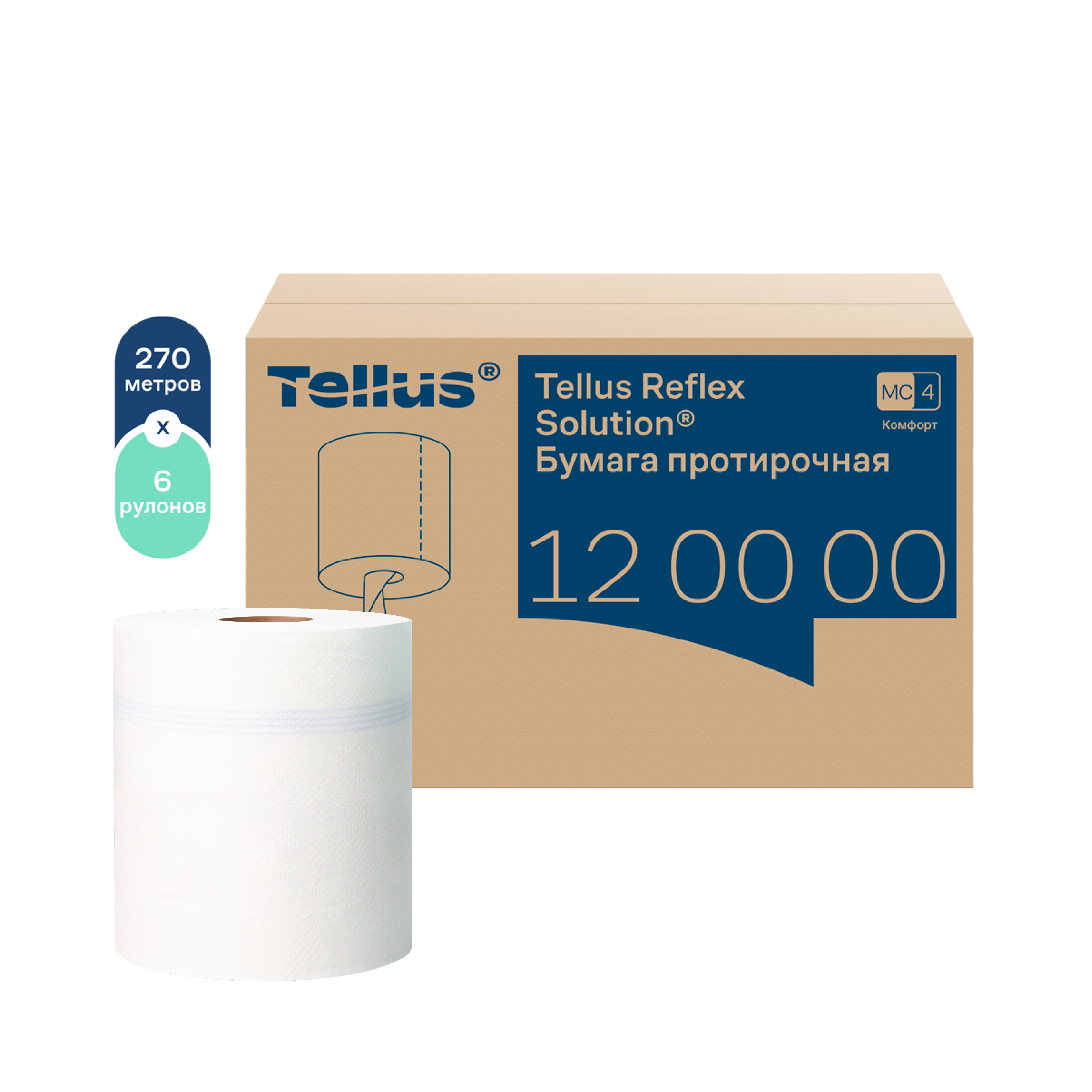 Tellus Reflex Solution® бумага протирочная